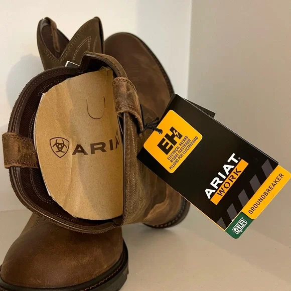NWT Ariat Men’s Groundbreaker Work Boot - Picture 4 of 10